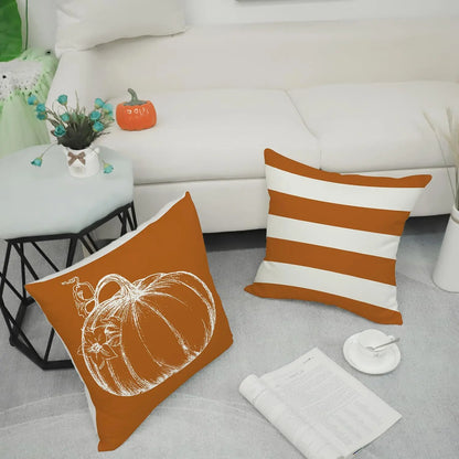 Pumpkin Vibrant Leaf Cushion Pillowcase